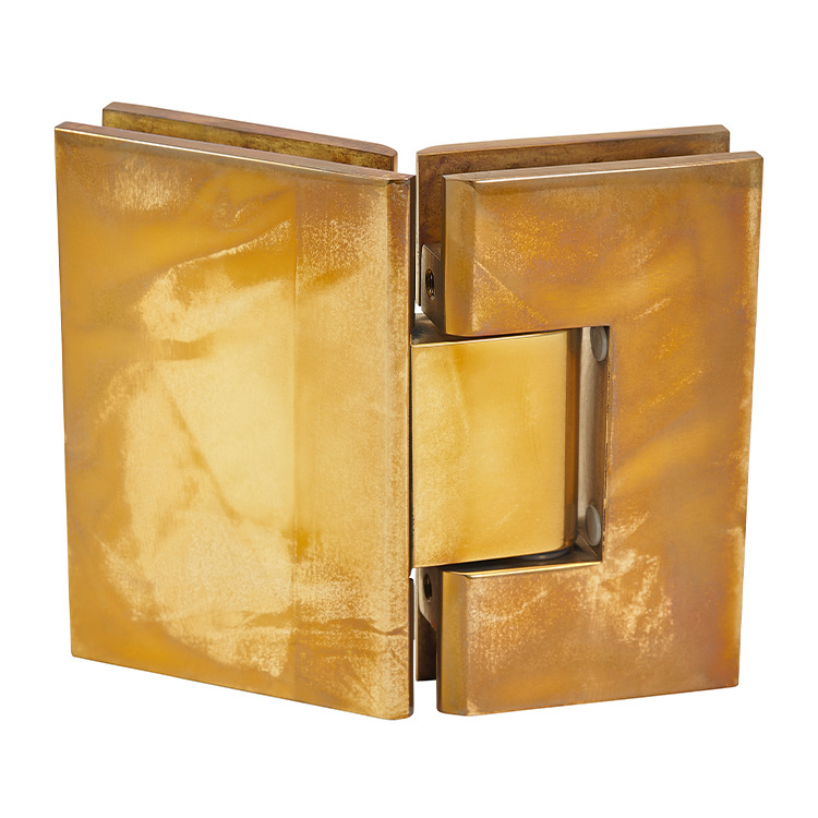 CRL Vienna 045 Series Unlacquered Brass 135&#176; Glass-to-Glass Hinge