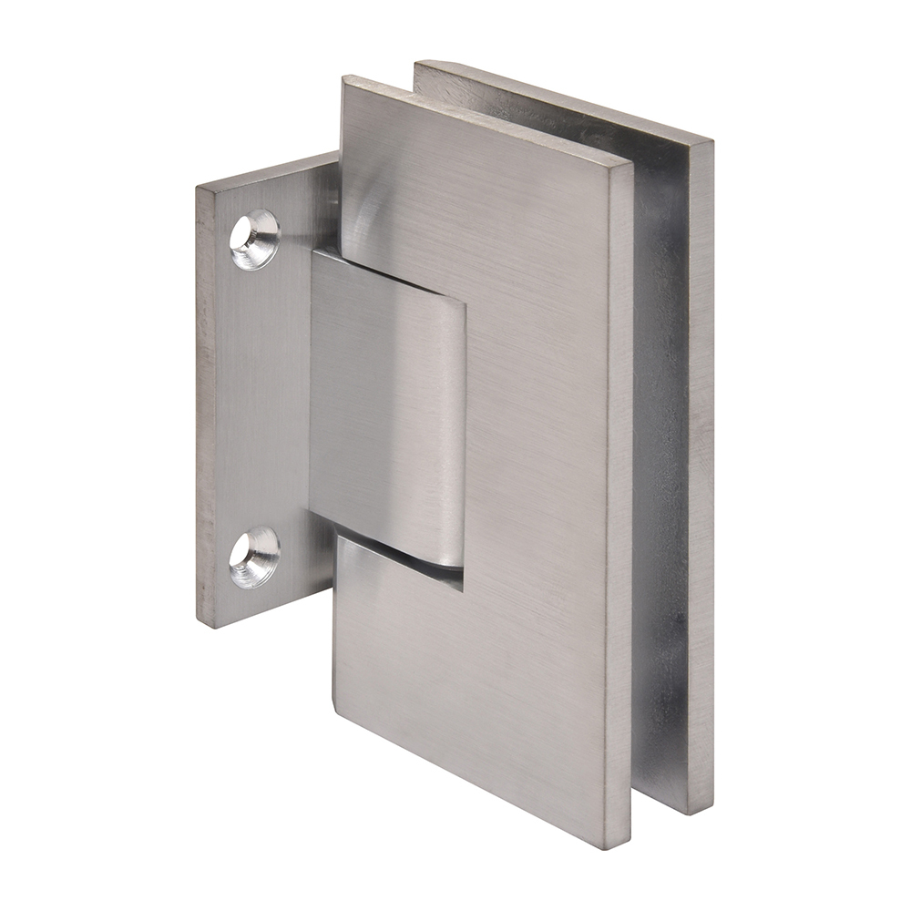 CRL Vienna 074 Series Brushed Chrome Short Back Plate Wall Mount Shower Door Hinge