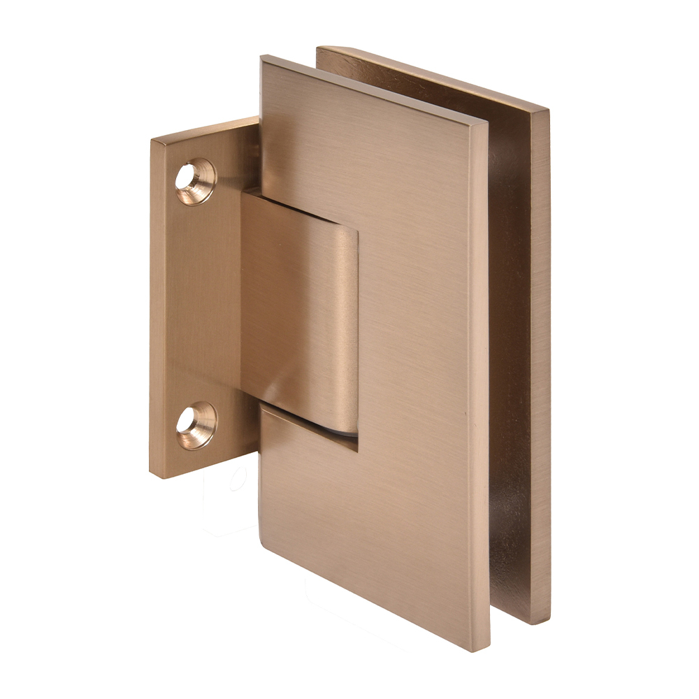 CRL Vienna 074 Series Dark Brushed Bronze Short Back Plate Wall Mount Shower Door Hinge