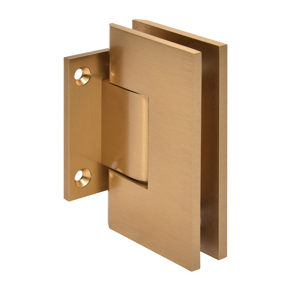 CRL Vienna 074 Series Modern Gold Short Back Plate Wall Mount Shower Door Hinge