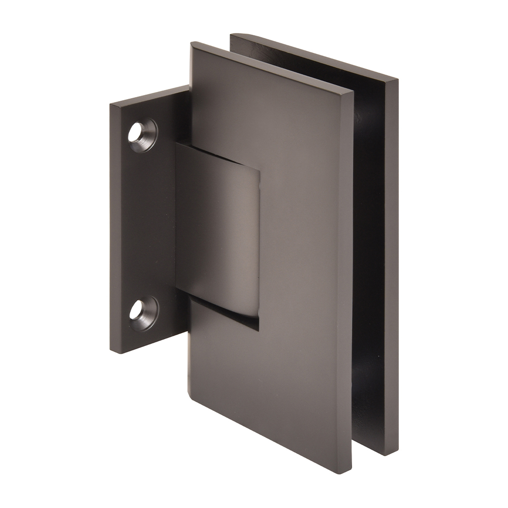CRL Vienna 074 Series Matte Gun Metal Short Back Plate Wall Mount Shower Door Hinge