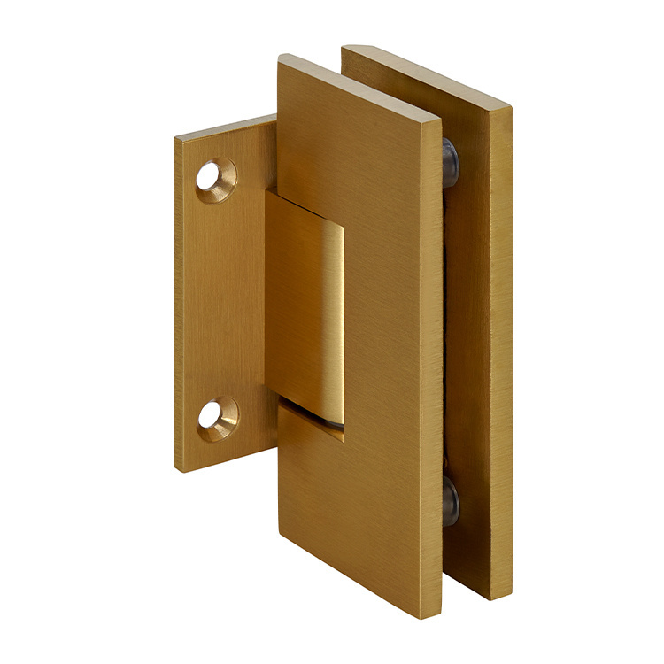 CRL Vienna 074 Series Satin Brass Short Back Plate Wall Mount Shower Door Hinge