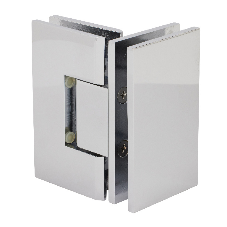 CRL Vienna 092 Series Polished Chrome 90&#176; Glass-to-Glass Hinge