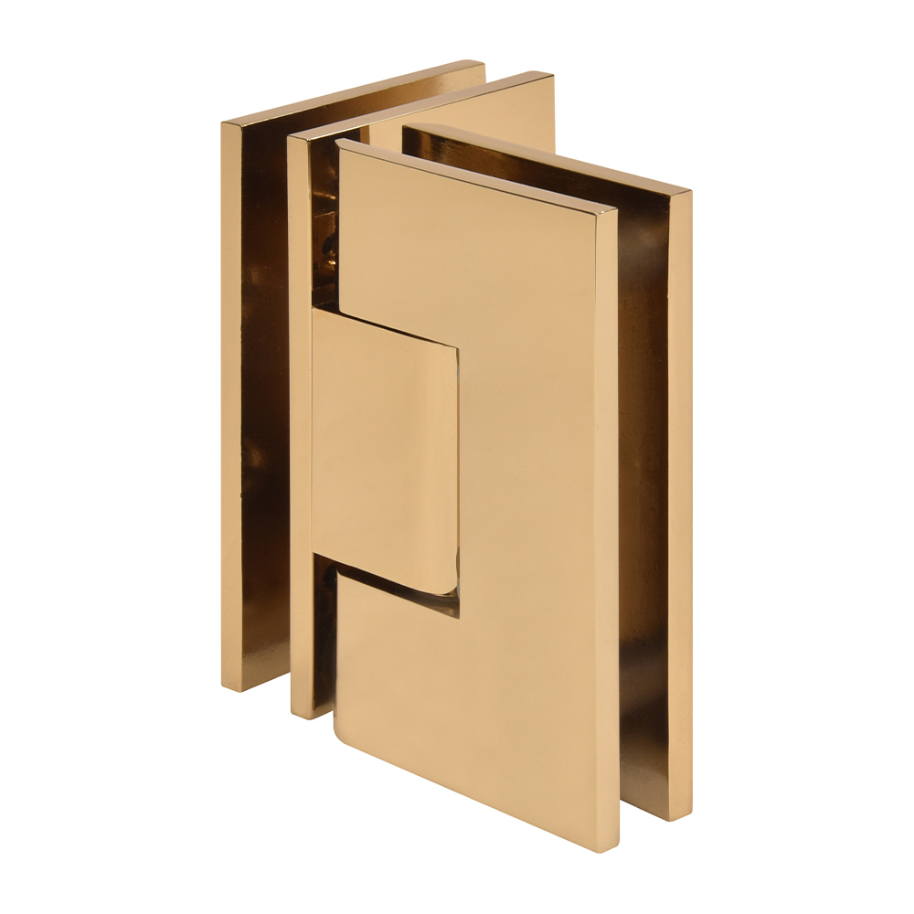 CRL Vienna 092 Series French Gold 90&#176; Glass-to-Glass Hinge