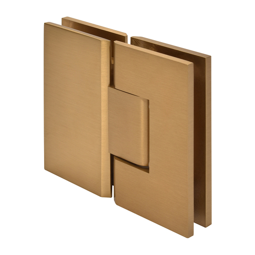 CRL Vienna 180 Series Modern Gold Glass-to-Glass Hinge