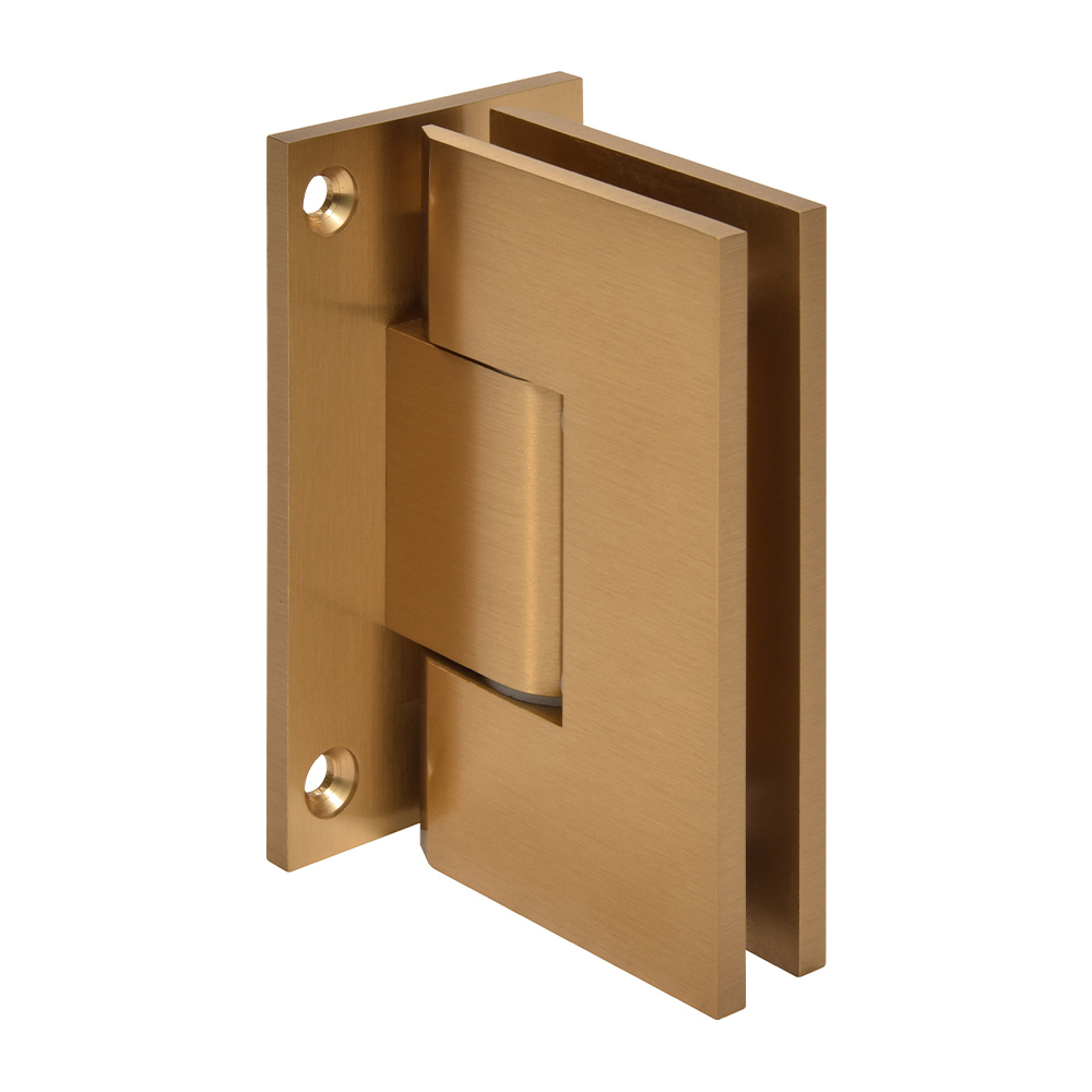 CRL Modern Gold Vienna 337 Series Adjustable Wall Mount Full Back Plate Hinge