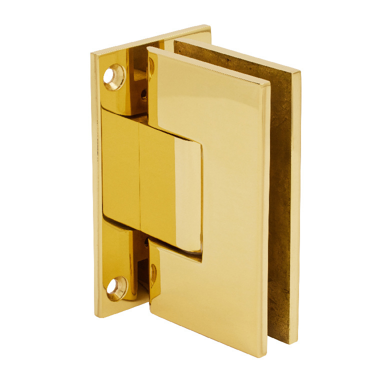 CRL Vienna 537 Series Polished Brass Wall Mount Shower Door Hinge with Internal 5 Degree Pin