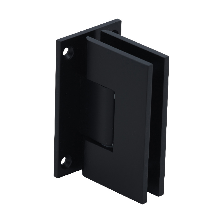 CRL Vienna 537 Series Matte Black Wall Mount Shower Door Hinge with Internal 5 Degree Pin