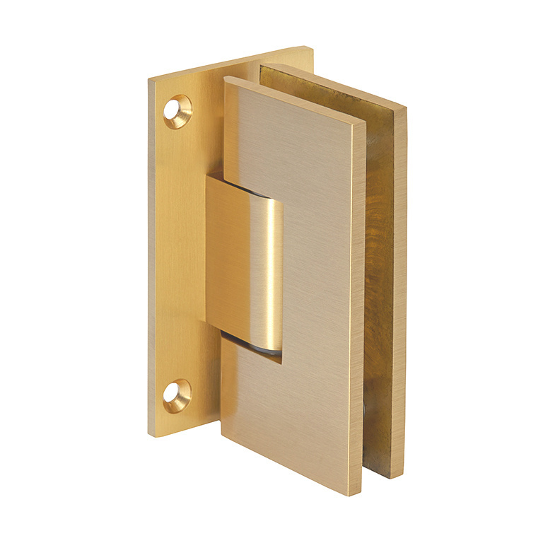 CRL Vienna 537 Series Satin Brass Wall Mount Shower Door Hinge with Internal 5 Degree Pin