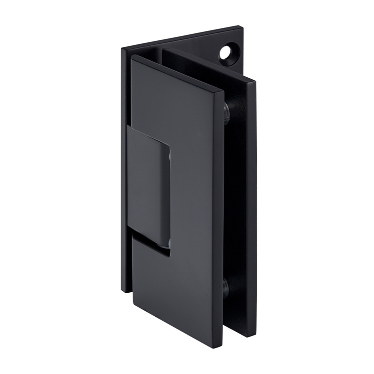CRL Matte Black Vienna 044 Series 5º Pre-Set Wall Mount Offset Back Plate Hinge