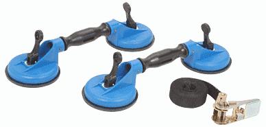 CRL Double Swivel Vacuum Cup with Ratcheting Strap