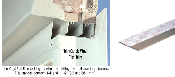 CRL Tan TrimQuick 2-1/4" Flat Vinyl Trim - 12 ft Long