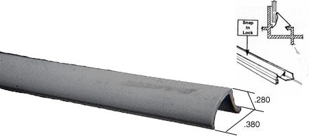 Gray Snap-In Vinyl Glazing Bead 72 in long - 20 Pack
