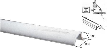 White Snap-In Vinyl Glazing Bead 72 in long - 20 Pack