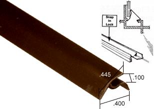 Bronze Snap-In Vinyl Glazing Bead 72 in long - 20 Pack
