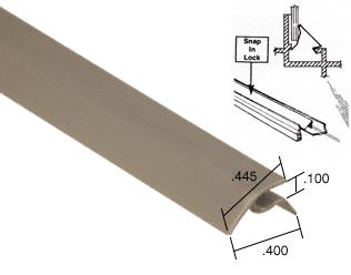 Gray Snap-In Vinyl Glazing Bead 72 in long - 20 Pack