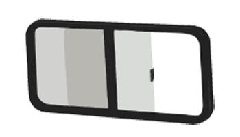 CRL Universal Non-Contoured Horizontal Sliding Window 21-1/4" x 16-3/4" with 1-1/2" Trim Ring