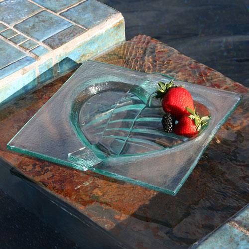 Venetian Cast Glass Square Platter - Brocken Heart Series