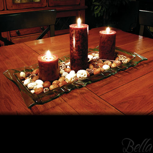 Venetian Cast Glass Rectangle Platter - Deep Safari Edge Series - Small