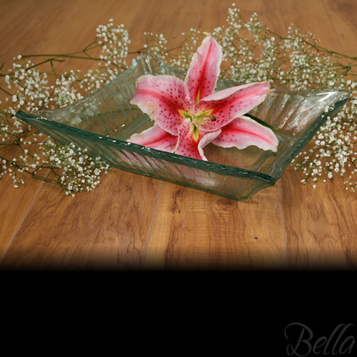 Venetian Cast Glass Starburst Square Bowl - Small