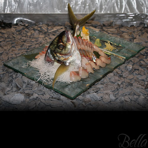 Venetian Cast Glass Sushi Platter - Raised Ridge Series