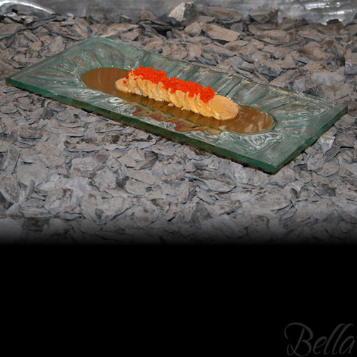 Venetian Cast Glass Sushi Platter - Sunken Oval Series