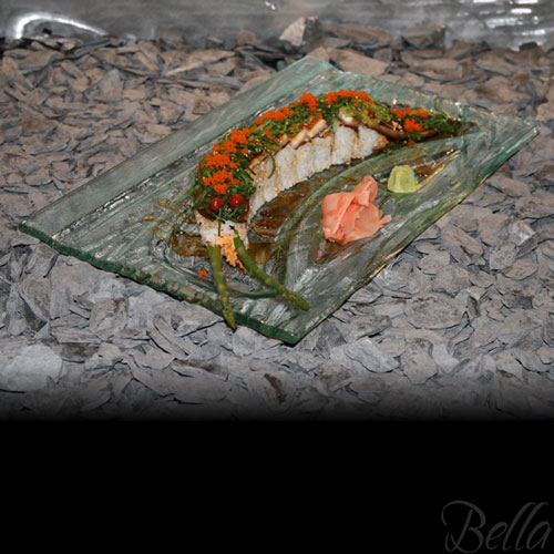 Venetian Cast Glass Sushi Platter - Inset Arch Series