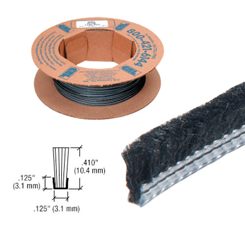 CRL Adjustable Astragal Replacement Pile Weatherstrip 0.312" Pile Height - 100' Roll
