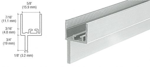 CRL 5/8" Clear Anodized Insulating Glass Window Adapter - 3/4" Leg - 12 ft long