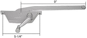 CRL Left Hand Casement Window Operator with 9" Arm for Fenestra Windows