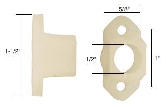 CRL Nylon Torque Bar Bearing with Flush Back