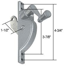Right Hand Jalousie Operator; 1-1/2" Arm