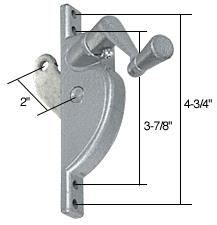 CRL Right Hand Jalousie Operator; 2" Link Arm