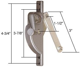 CRL Left Hand Jalousie Operator; 1-1/2" Link with 3" Link Arm