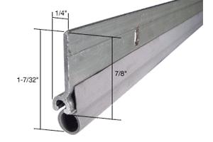 CRL Aluminum Finish Extruded Aluminum Vinyl Bulb Weatherseal 72" X 80" Opening