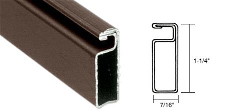 CRL Bronze 1-1/4" X 7/16" Roll Formed Aluminum Screen Frame - 12 ft long