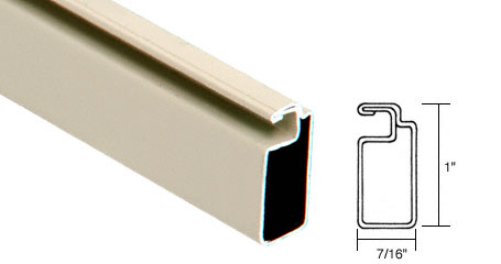 CRL Beige 1" x 7/16" Roll Formed Aluminum Screen Frame - 12 ft long