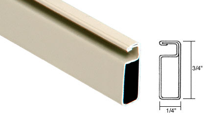 CRL Beige Finish 3/4" x 1/4" Roll Formed Aluminum Screen Frame - 12 ft long