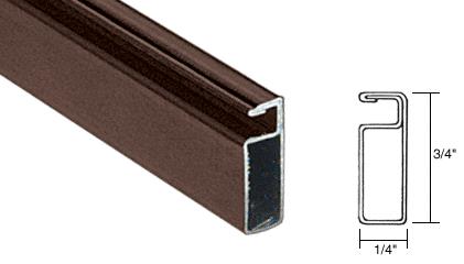 CRL Bronze Finish 3/4" x 1/4" Roll Formed Aluminum Screen Frame - 12 ft long