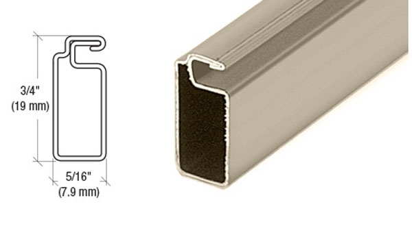 CRL Beige 3/4" x 5/16" Roll Formed Aluminum Screen Frame - 12 ft long