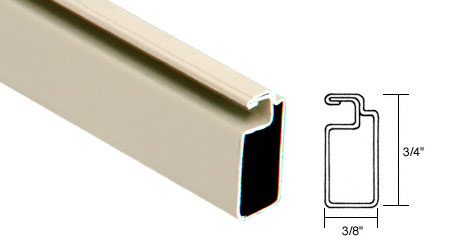 CRL Beige Finish 3/4" x 3/8" Roll Formed Aluminum Screen Frame - 12 ft long