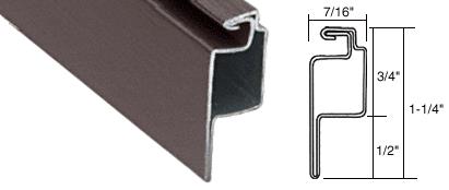 CRL Bronze 1/2" Roll Formed Aluminum Lip Screen Frame - 12 ft long