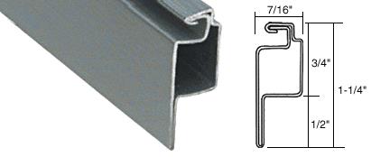 CRL Gray 1/2" Roll Formed Aluminum Lip Screen Frame - 12 ft long
