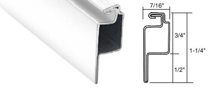 CRL White 1/2" Roll Formed Aluminum Lip Screen Frame - 12 ft long
