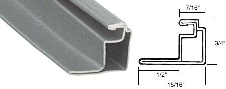 CRL Gray 1/2" Roll Formed Aluminum Standoff Screen Frame - 12 ft long