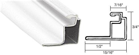 CRL White 1/2" Roll Formed Aluminum Standoff Screen Frame - 12 ft long