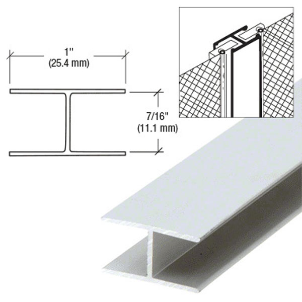 CRL Clear Anodized 7/16" Extruded Aluminum Splicing Bar - 12" Ft. Long