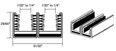 CRL Rigid Polished Double Marine Channel 15/16" Wide - 96 in long