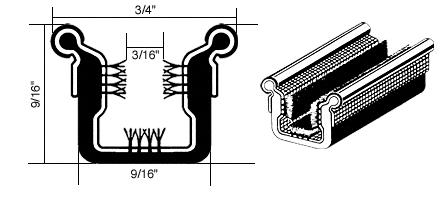 CRL Beaded Flexible Universal Narrow Channel for Various 1948-1962 Model Cars - 96 in long