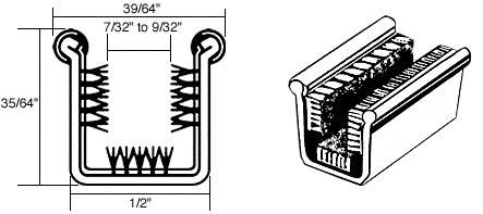 CRL Beaded Rigid Division Bar Channel for Ford , Mercury 1955-1958 and Mack 1959-1962 - 96 in long